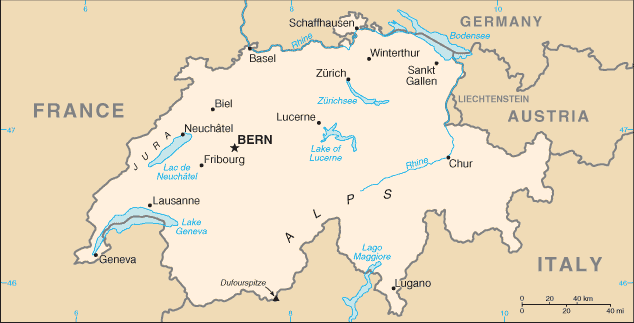 online map Switzerland