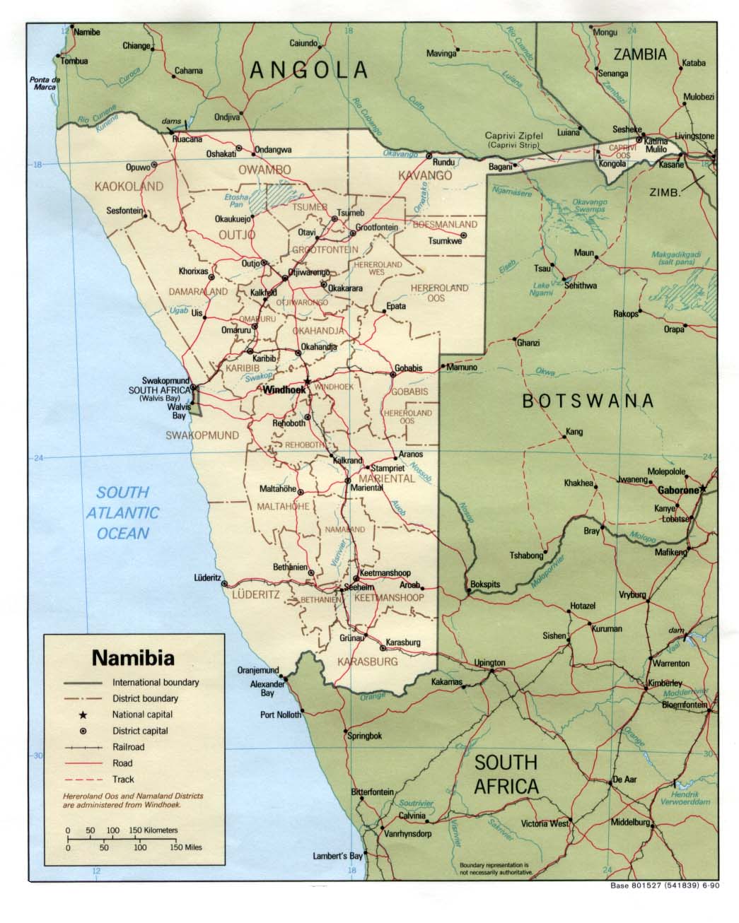 Karte Namibia