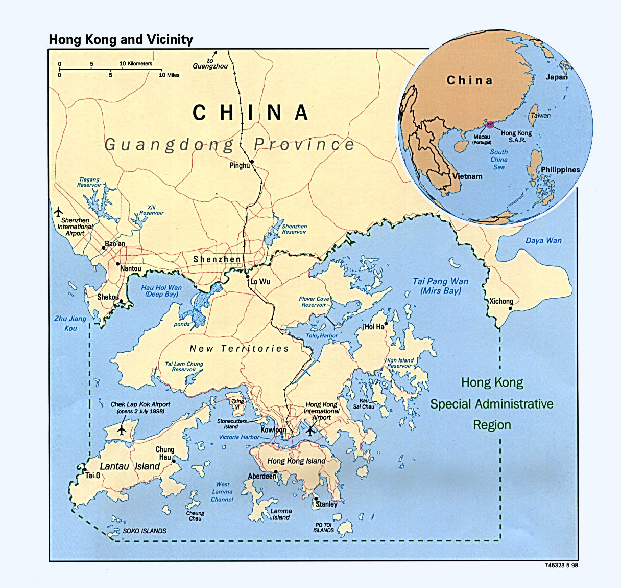 Karte Hong Kong