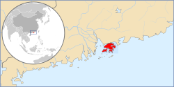 Karte Hong Kong