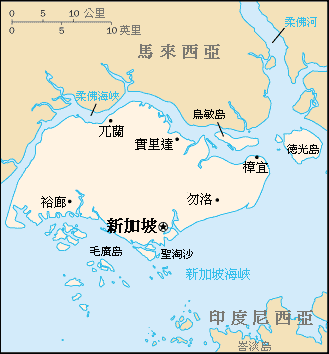 Karte Singapur chinesisch