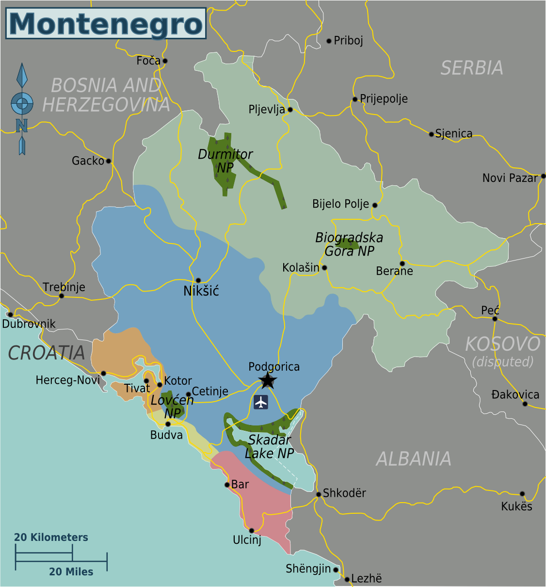 Montenegro Karte