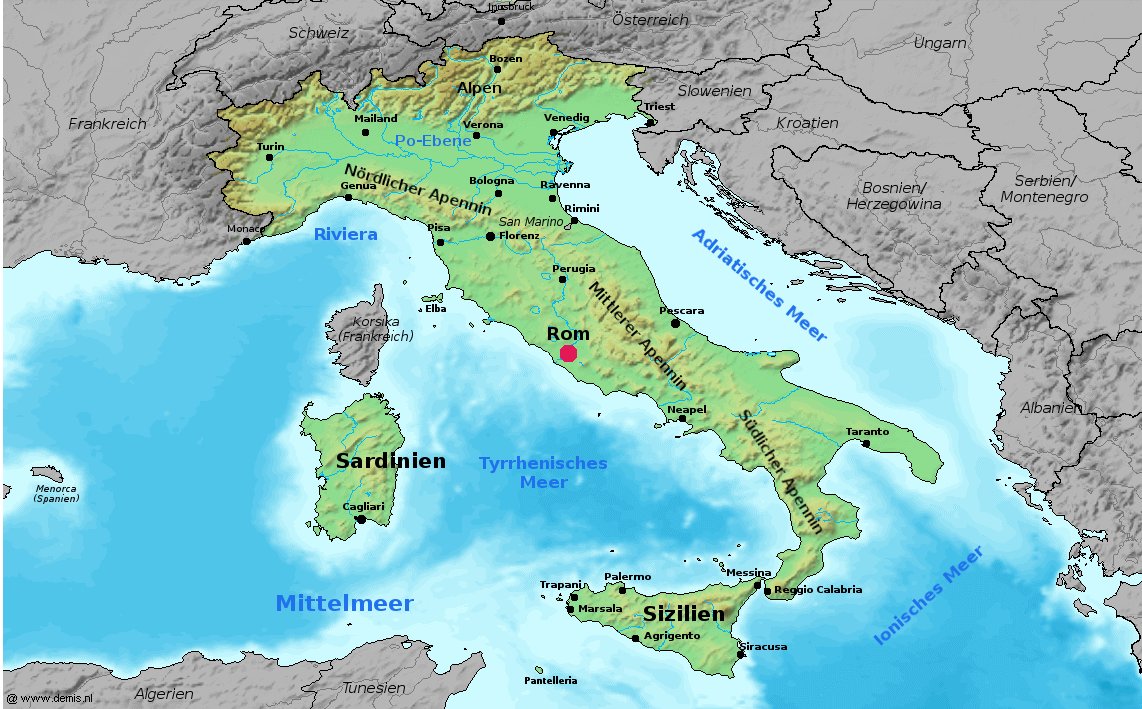 Map of Italy (Overview Map) : Worldofmaps.net - online Maps and Travel